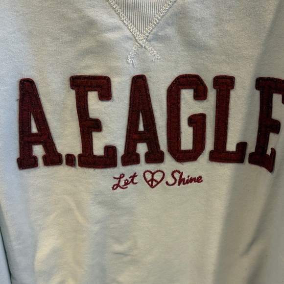 American Eagle Cream Logo Sweatshirt Size Large - Picture 3 of 4